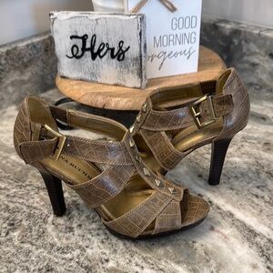 BCBGeneration Brown Strappy Heels